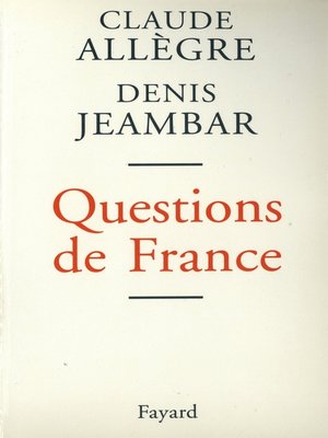 cover image of Questions de France